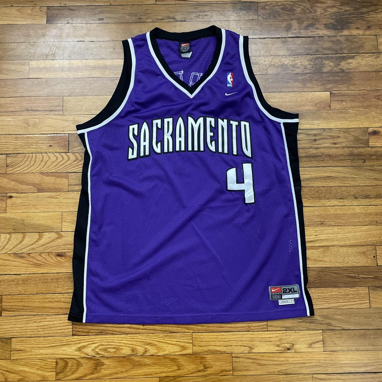 Vintage Nike Team NBA Sacramento Kings Chris Webber Purple Jersey
