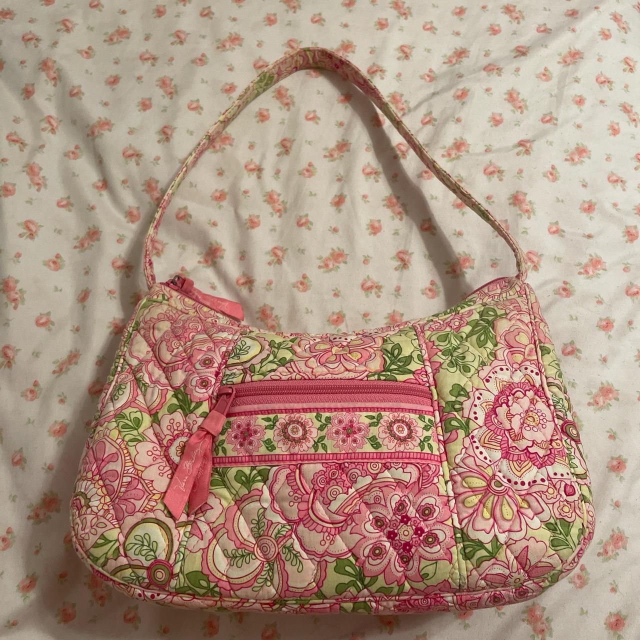 🎵Vera Bradley pink and green purse 🎵in great condition - Depop