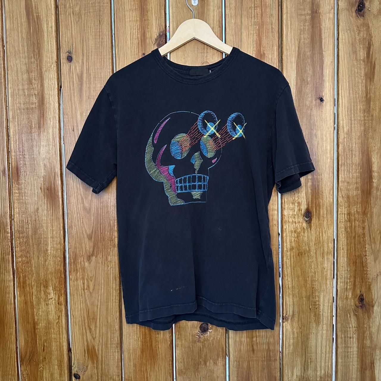 OriginalFake Kaws Skull Embroidered T Shirt Fits... - Depop