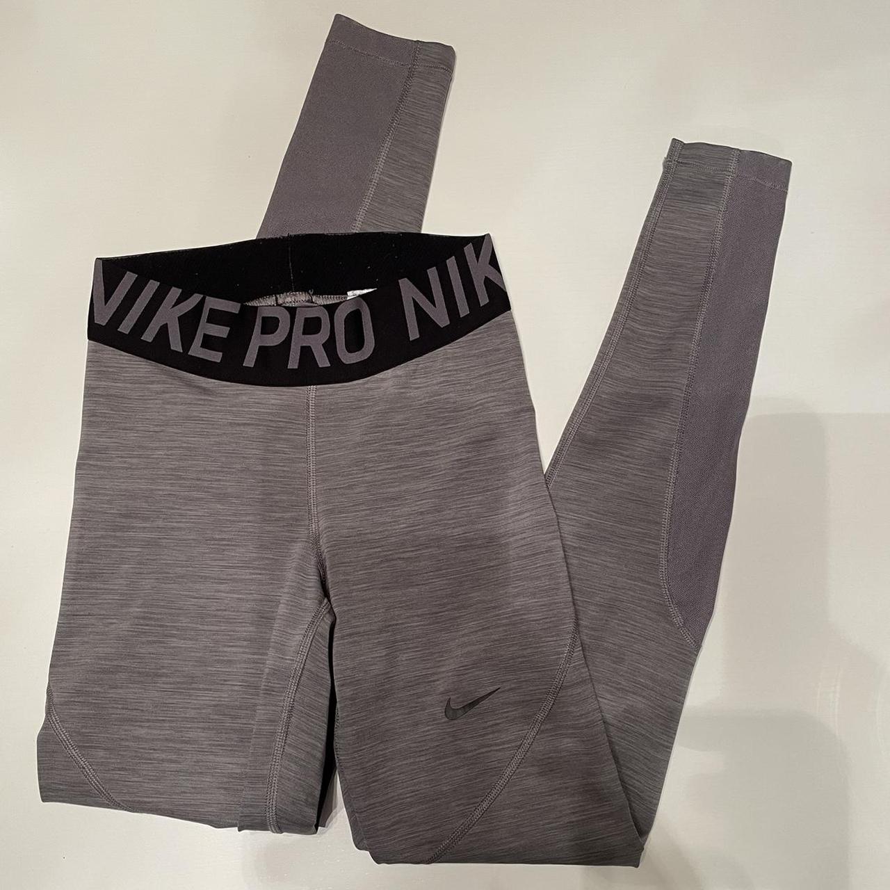 Grey Nike Pro leggings Size xs Perfect for running... Depop