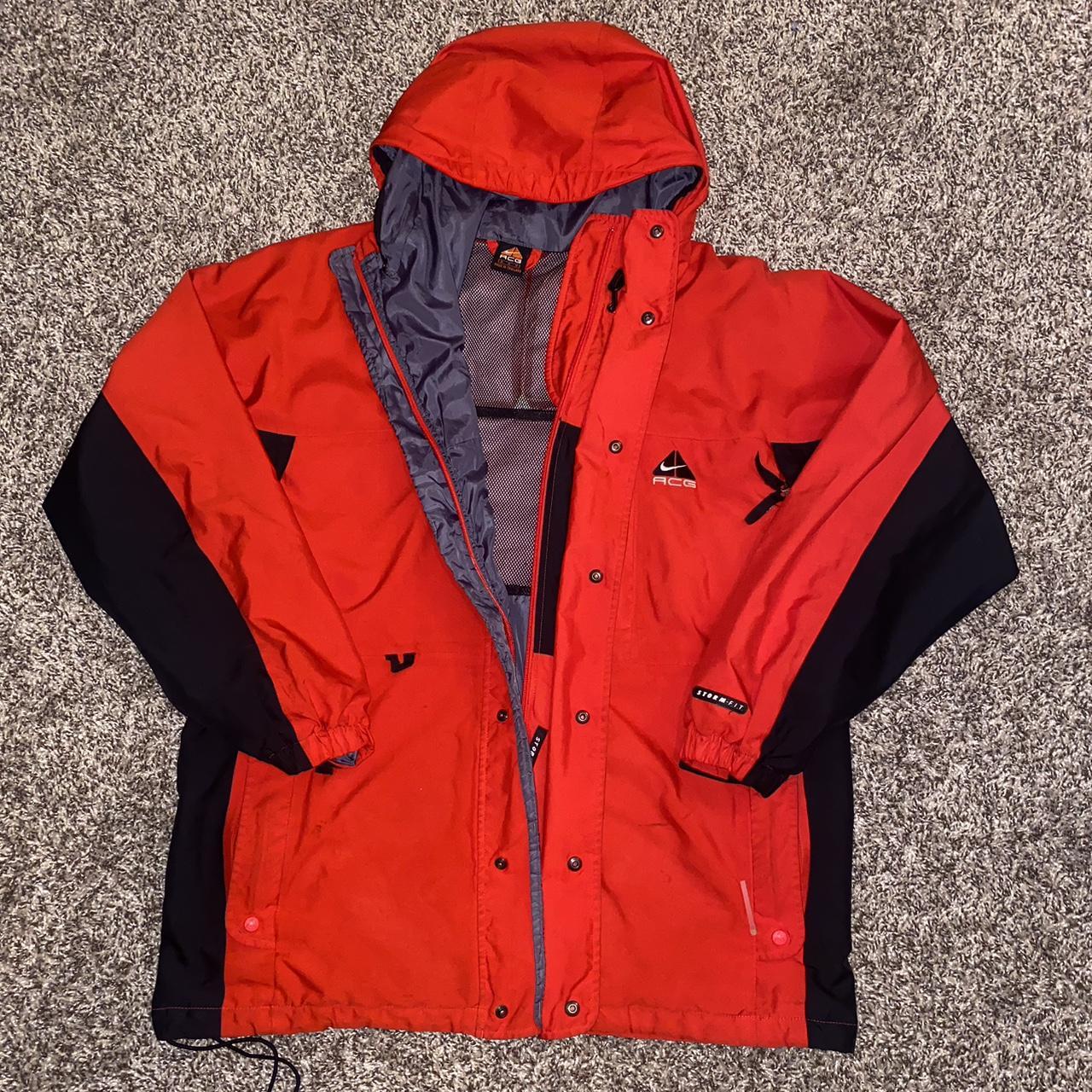 Nike Men's Red and Black Jacket | Depop