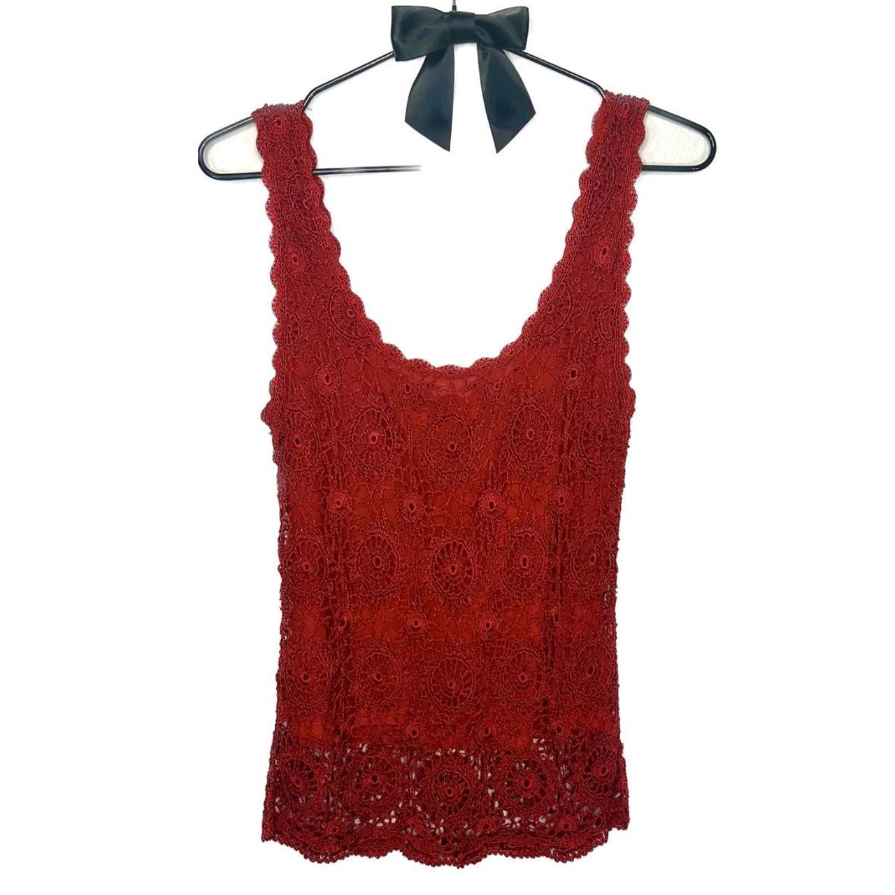 Vintage y2k fairycore lined beaded mesh cami top