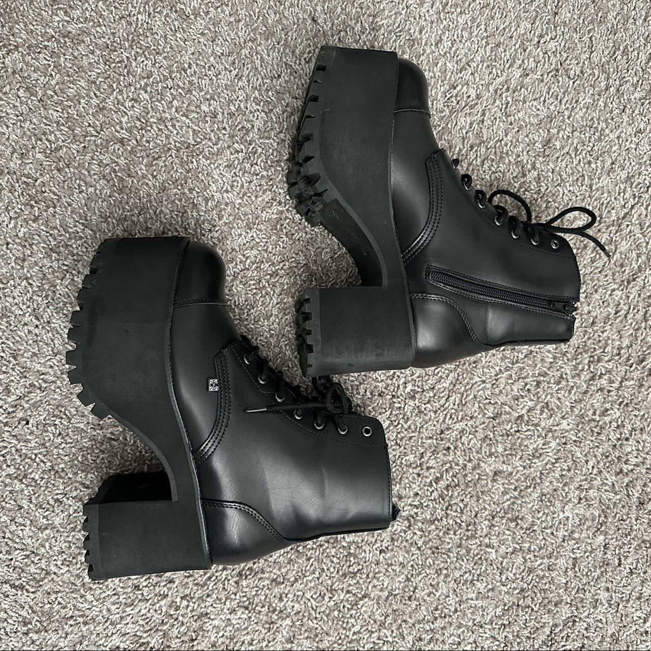 TUK footwear vegan leather nosebleed platform boots.... Depop