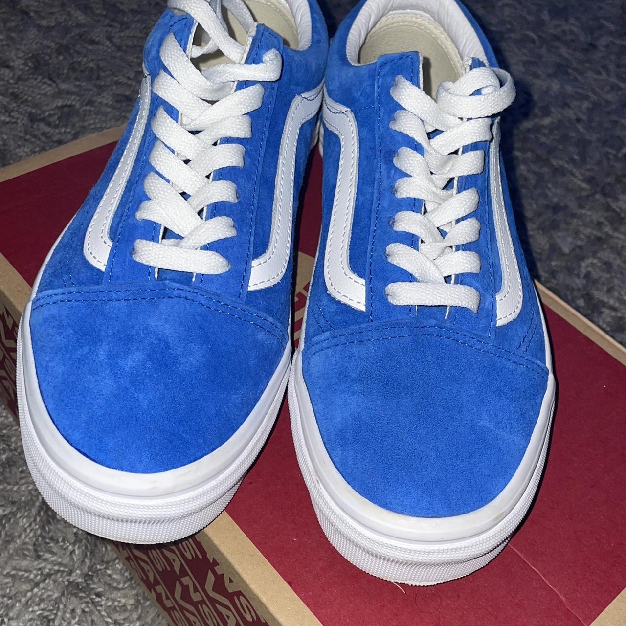 Pig suede hot sale vans blue