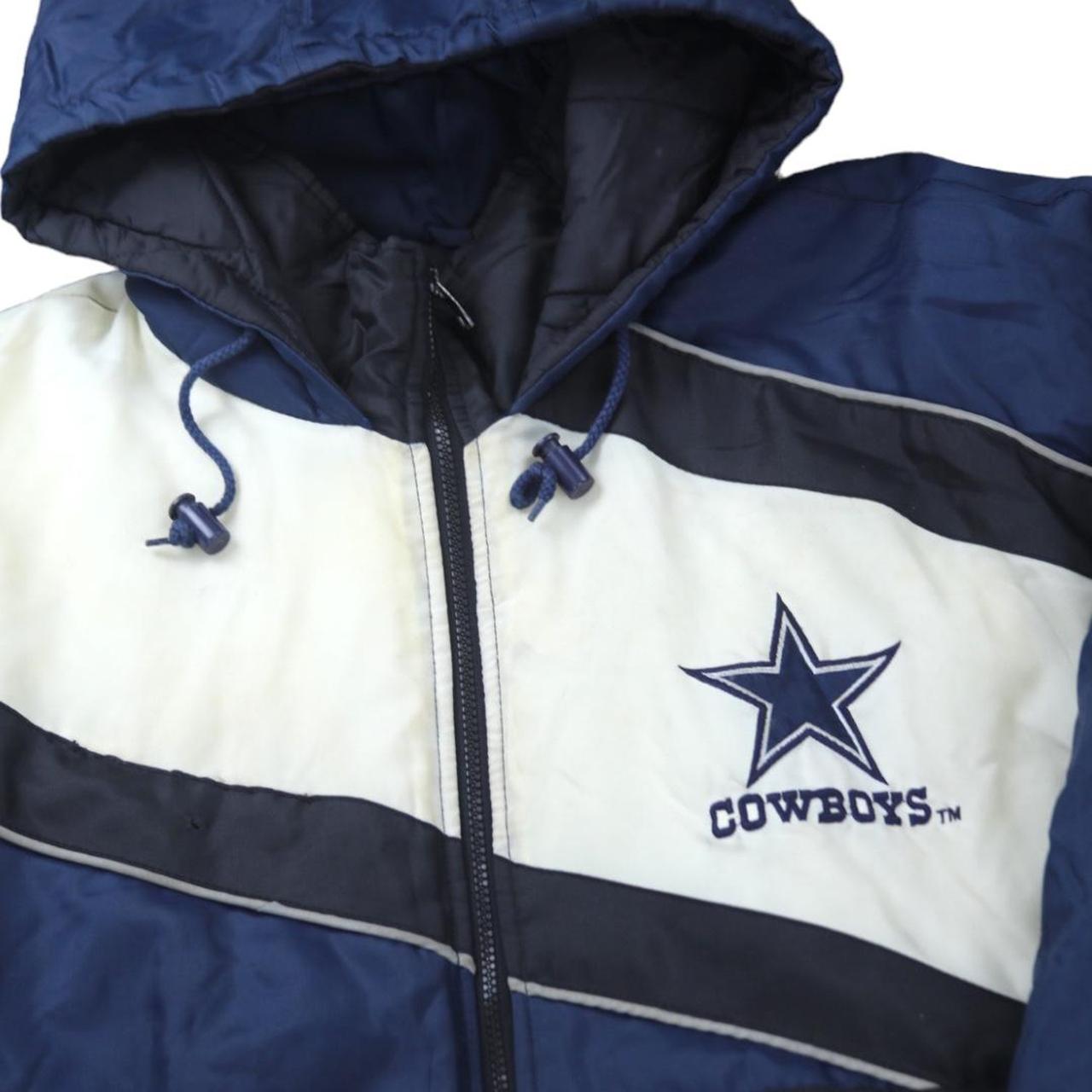 Vintage Dallas Cowboys puffer jacket. Full zip and - Depop