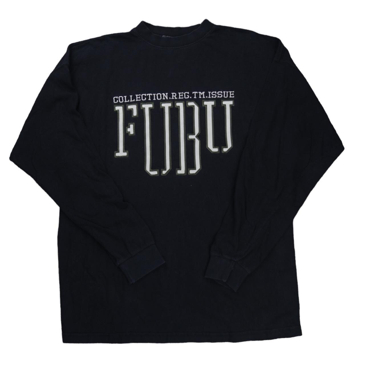 FUBU Men's Black and Cream Shirt | Depop
