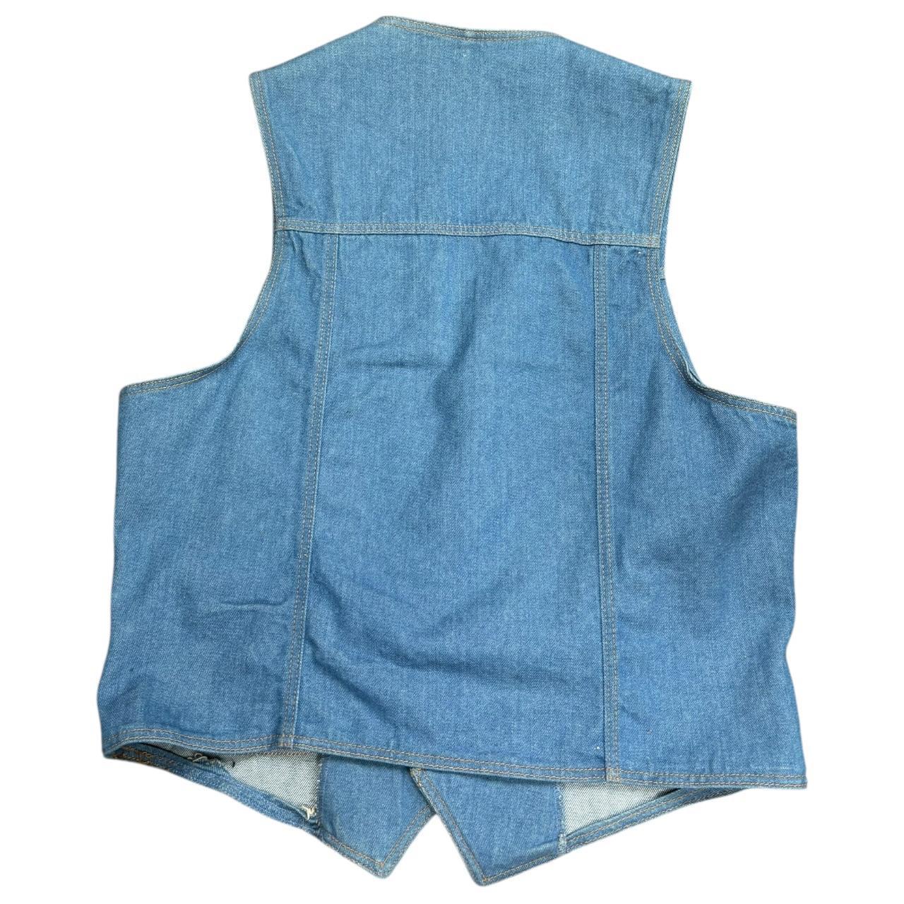 Women's Vest - Blue - M – Vintage Denim Vest With… - image 6