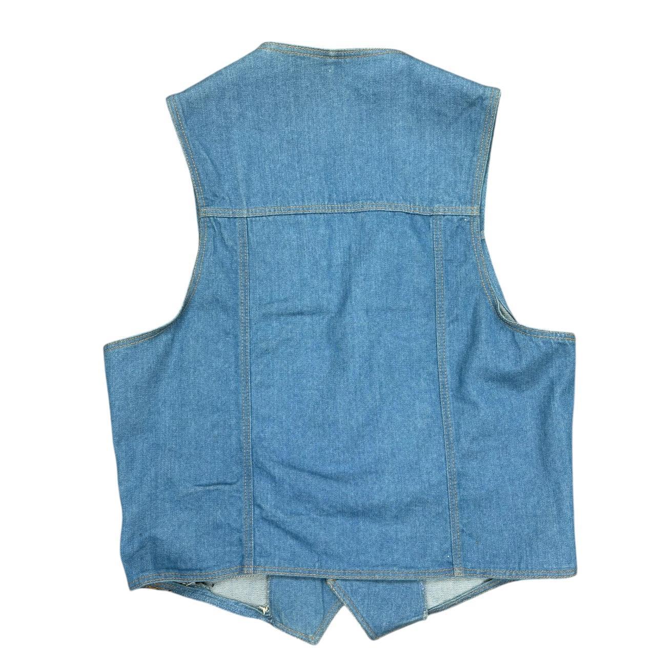 Women's Vest - Blue - M – Vintage Denim Vest With… - image 5