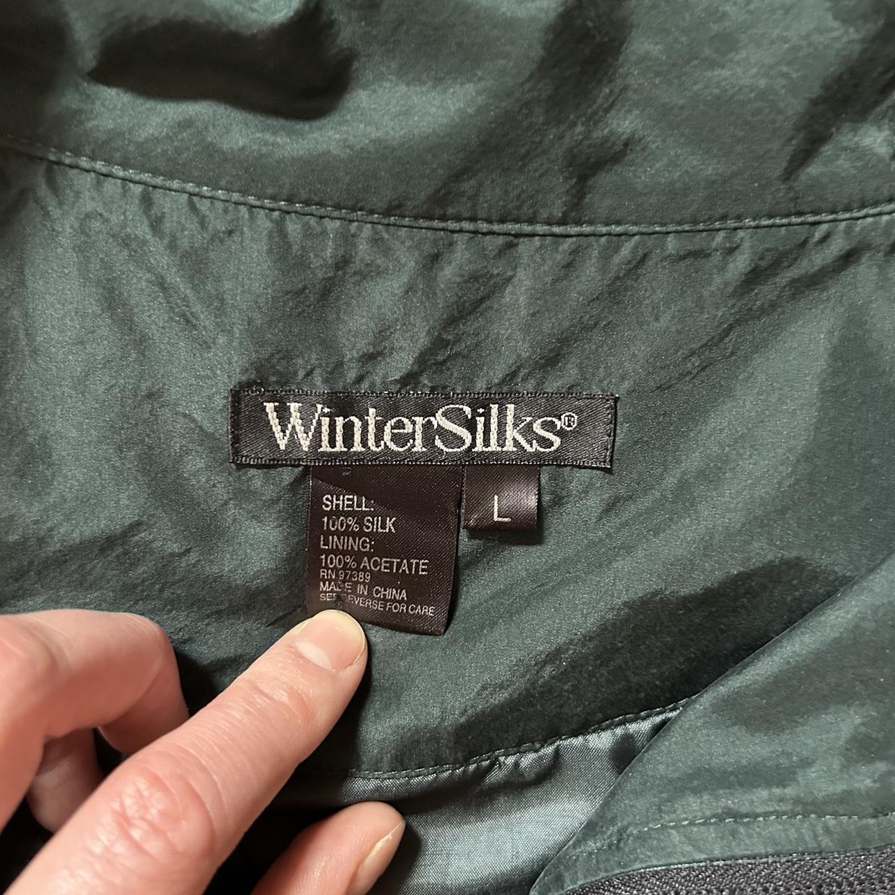 Deep green Winter Silks jacket Very lightweight 100... Depop