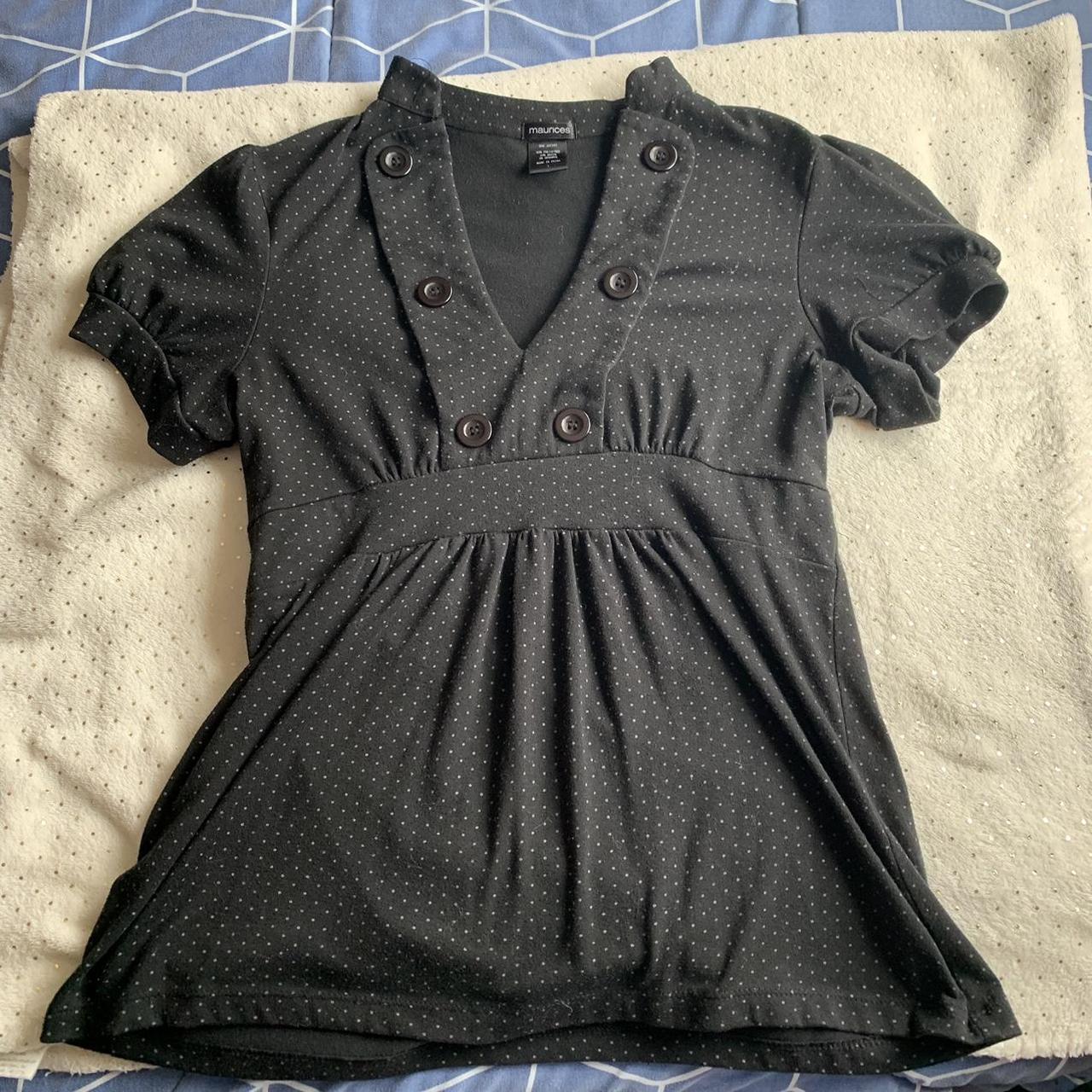 Maurices Women's Black and White Shirt | Depop