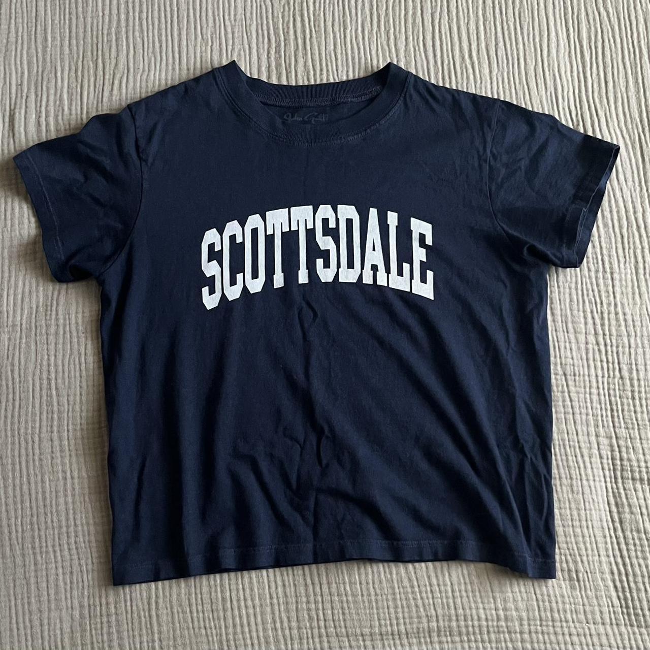 Brandy Melville John Galt Scottsdale Tee Navy Blue... Depop
