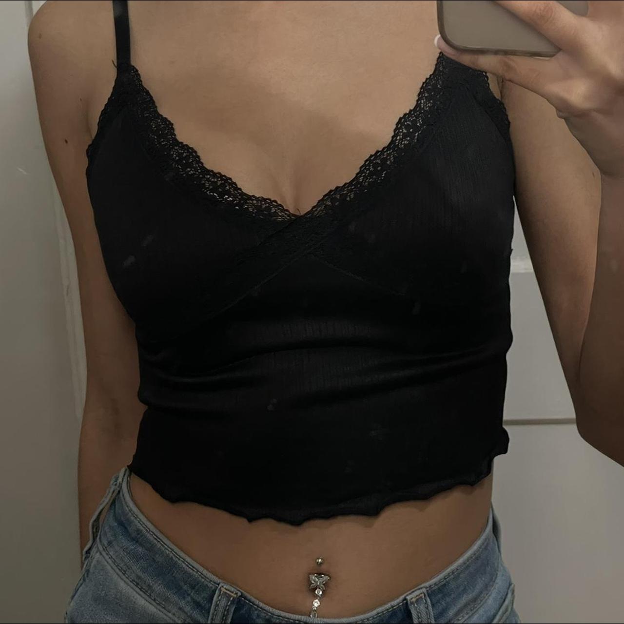 h&m DIVIDED cropped bustier top!! super cute rarely - Depop