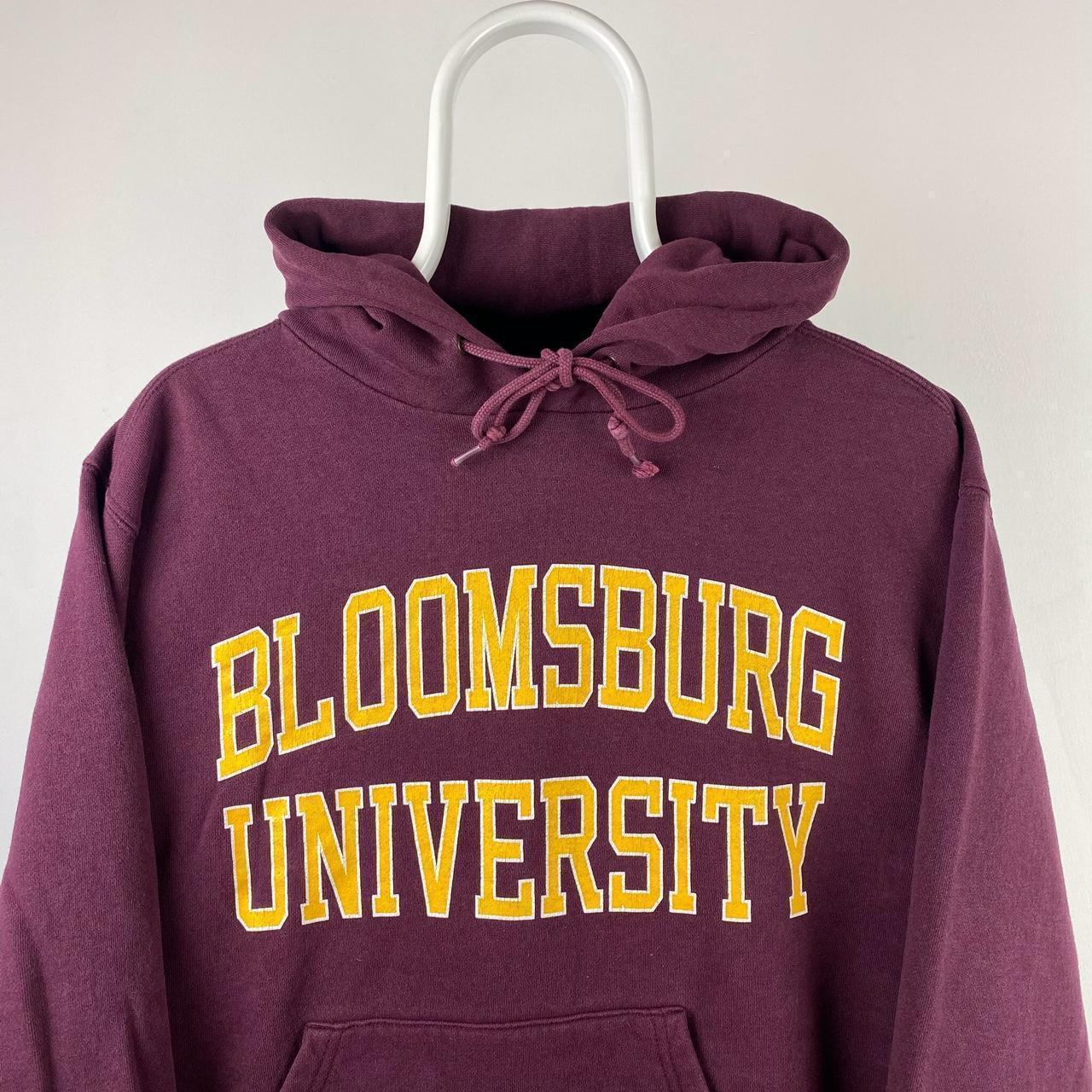 Vintage USA Hoodie Burgundy Bloomsburg University... - Depop