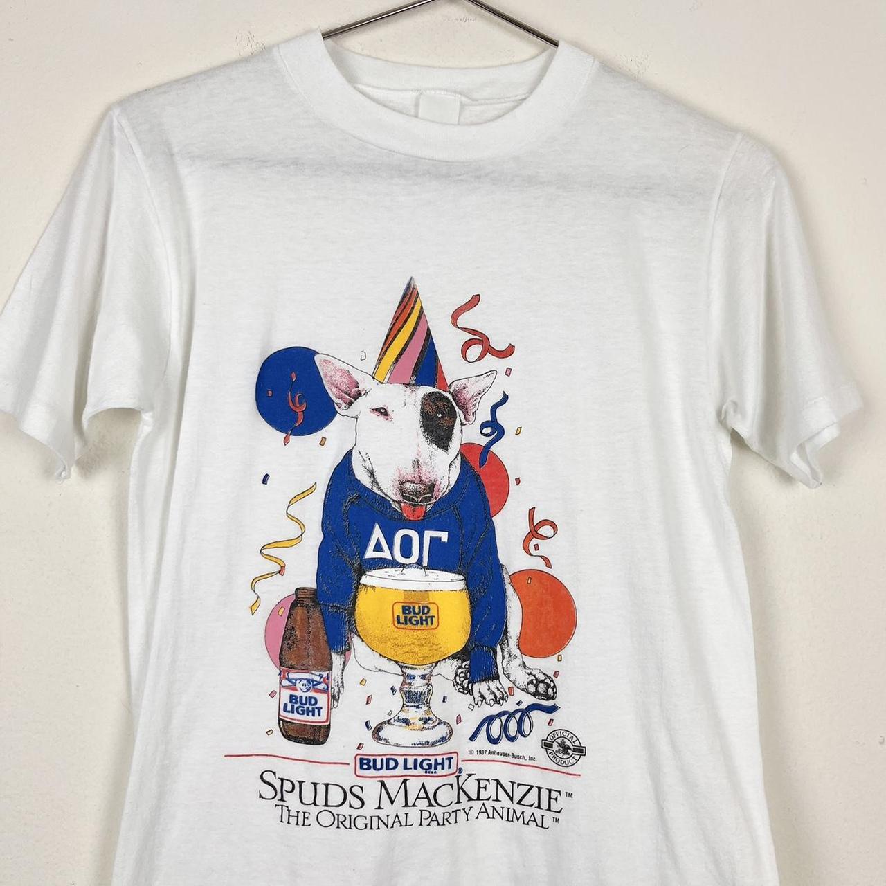 Vintage 80s Spuds Mackenzie T-Shirt Bud Light Promo... - Depop