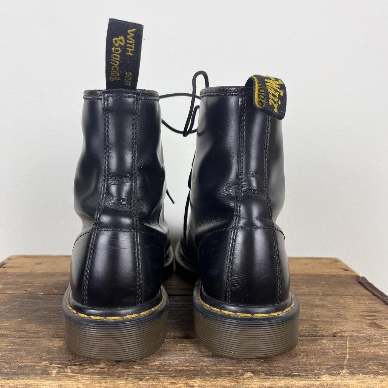 Dr. Martens Boots Air Wair 1460 Black Glossy Leather... Depop