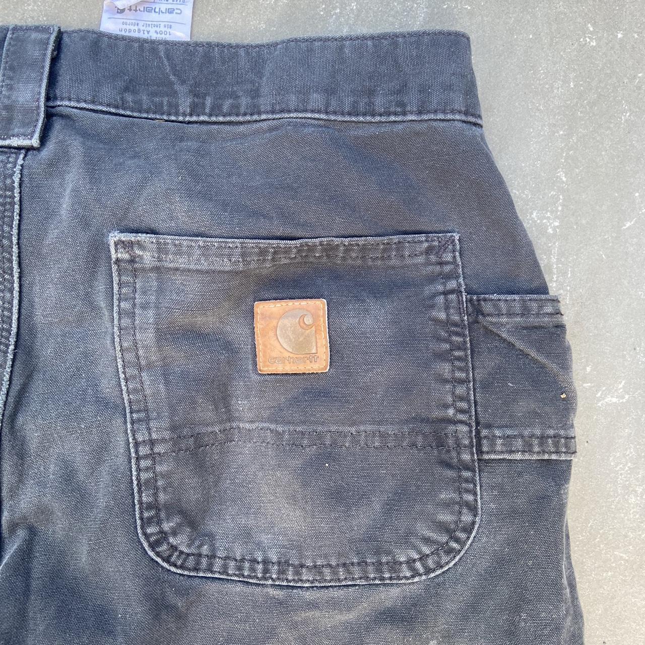 Grey carhartt shorts W 30 V sexy w lovely fading to... - Depop