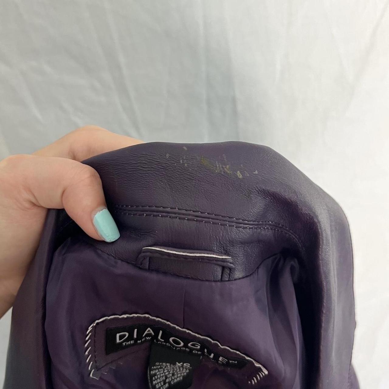 Vintage Purple Leather Jacket 💜 - REAL LEATHER -... - Depop