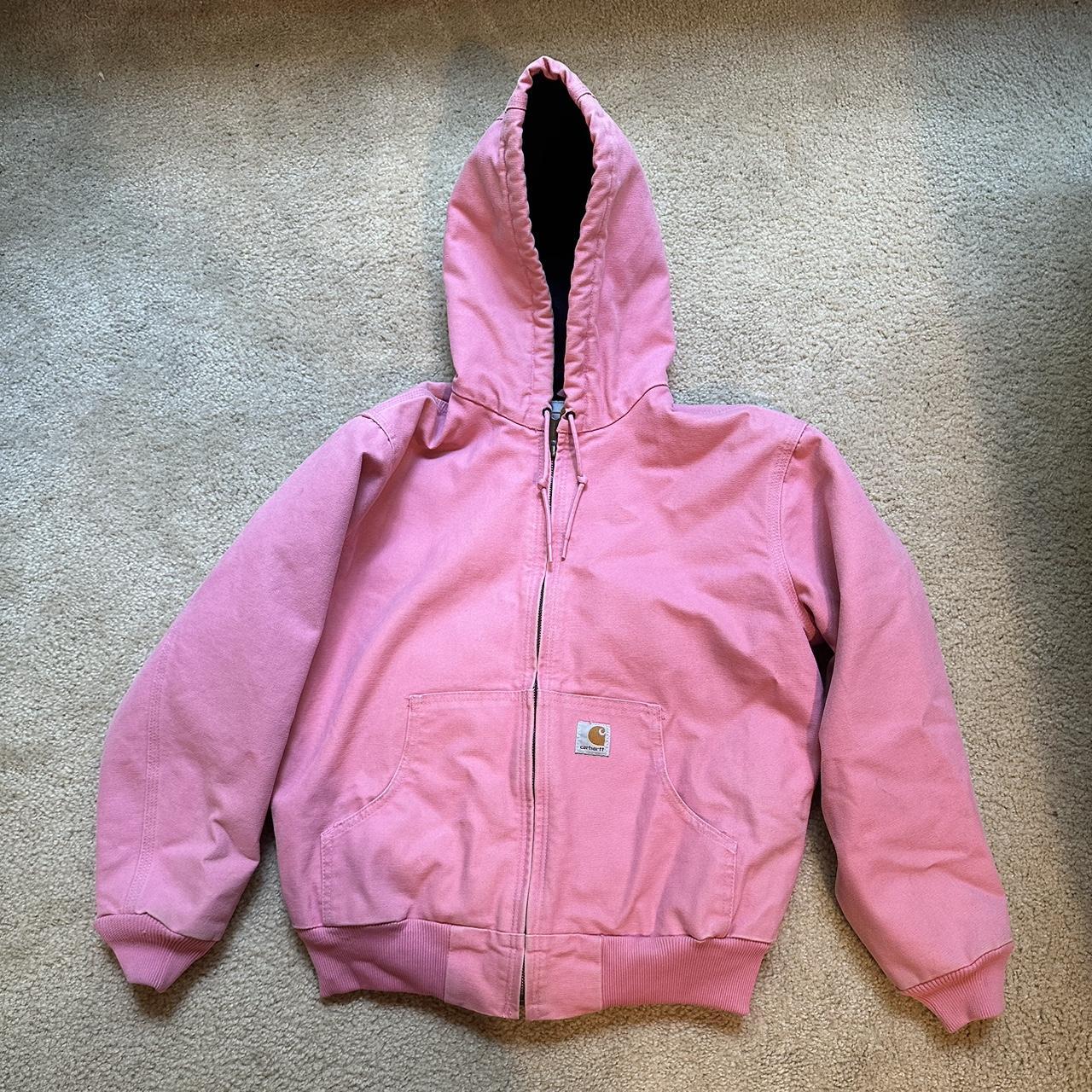 Pink Carhartt Jacket - Womens - This Is An Insane - Depop