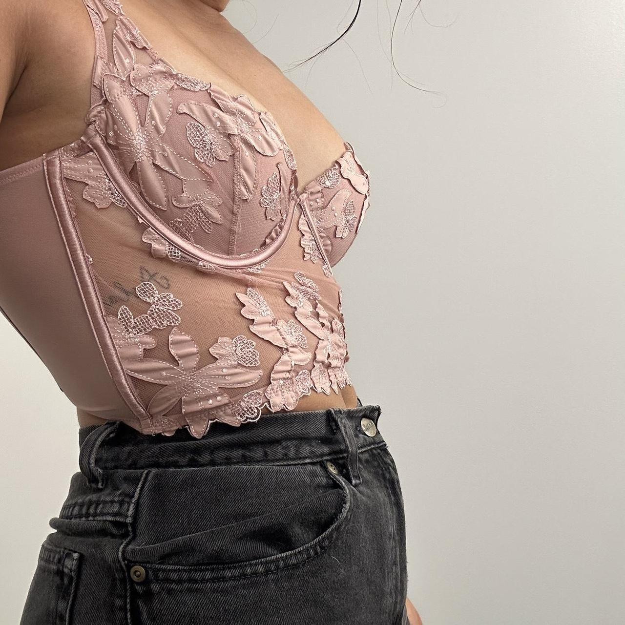 Pink Mesh Corset Top