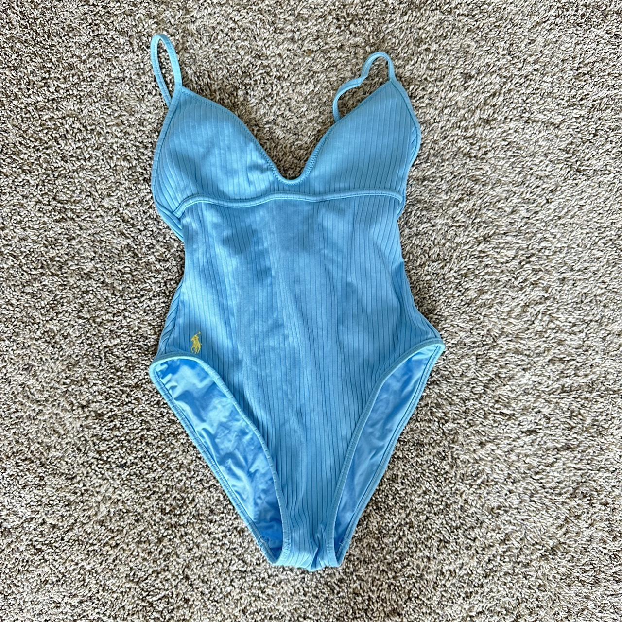 Polo Ralph Lauren Women's Blue Swimsuit-one-piece | Depop