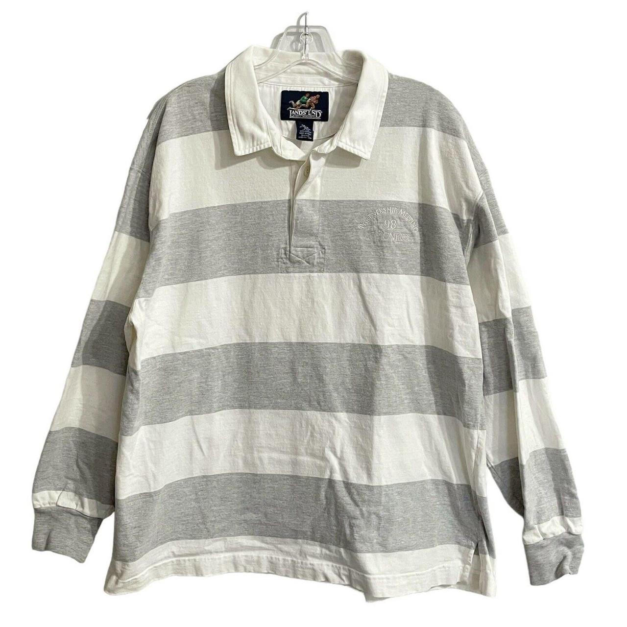 Vintage Lands End Rugby Shirt VTG // Lands' End Rugby