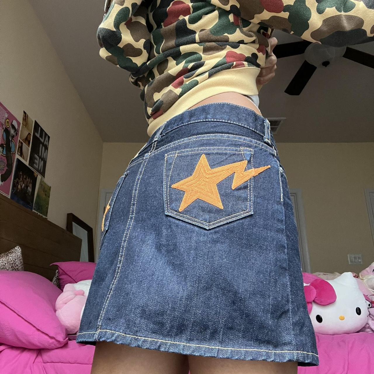 archive 00s bape デニムミニスカート bapesta Y2K bape mini skirt 💓💗💖💘💝💞💕💟 the prettiest bape denim