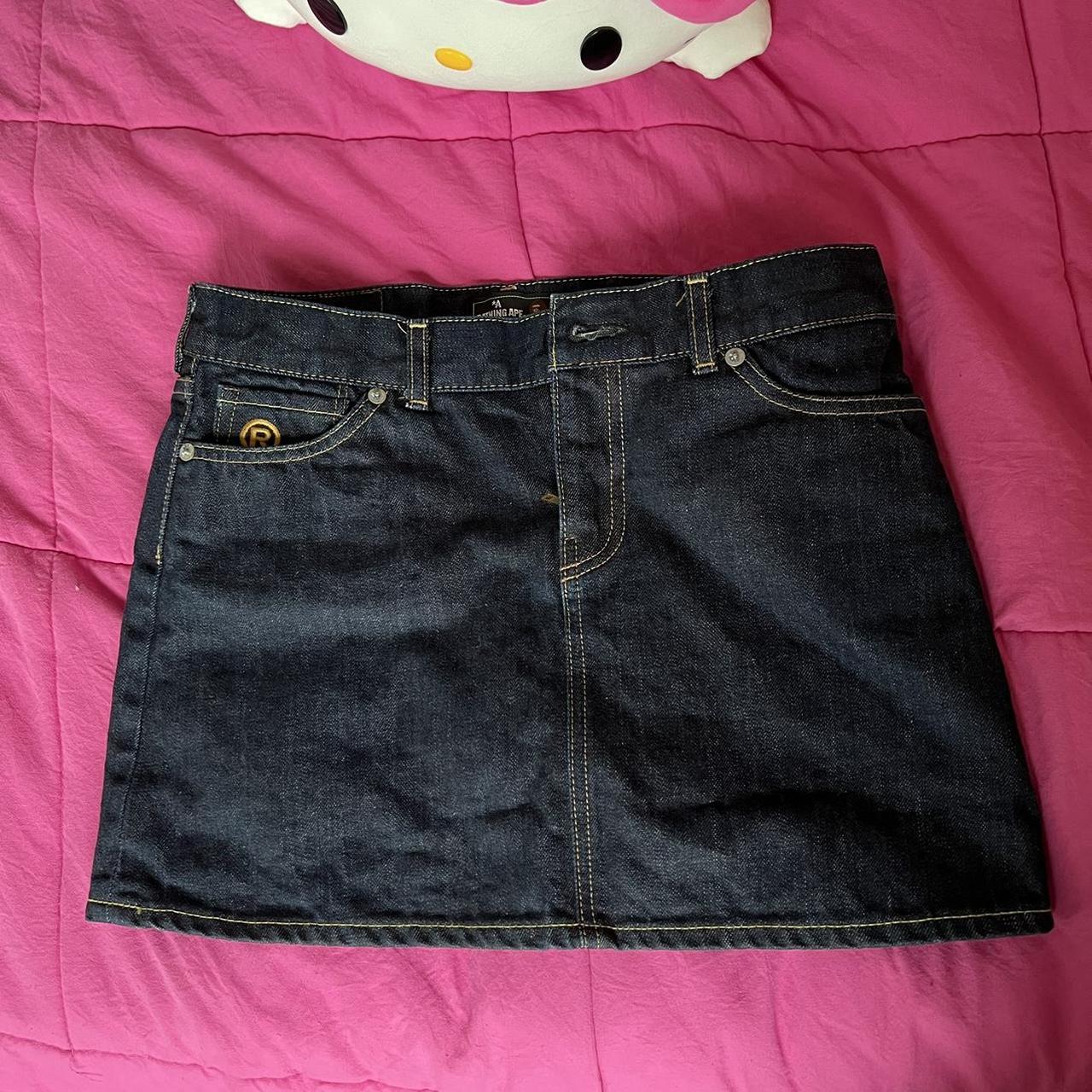 bape mini skirt 💓💗💖💘💝💞💕💟 the prettiest bape denim
