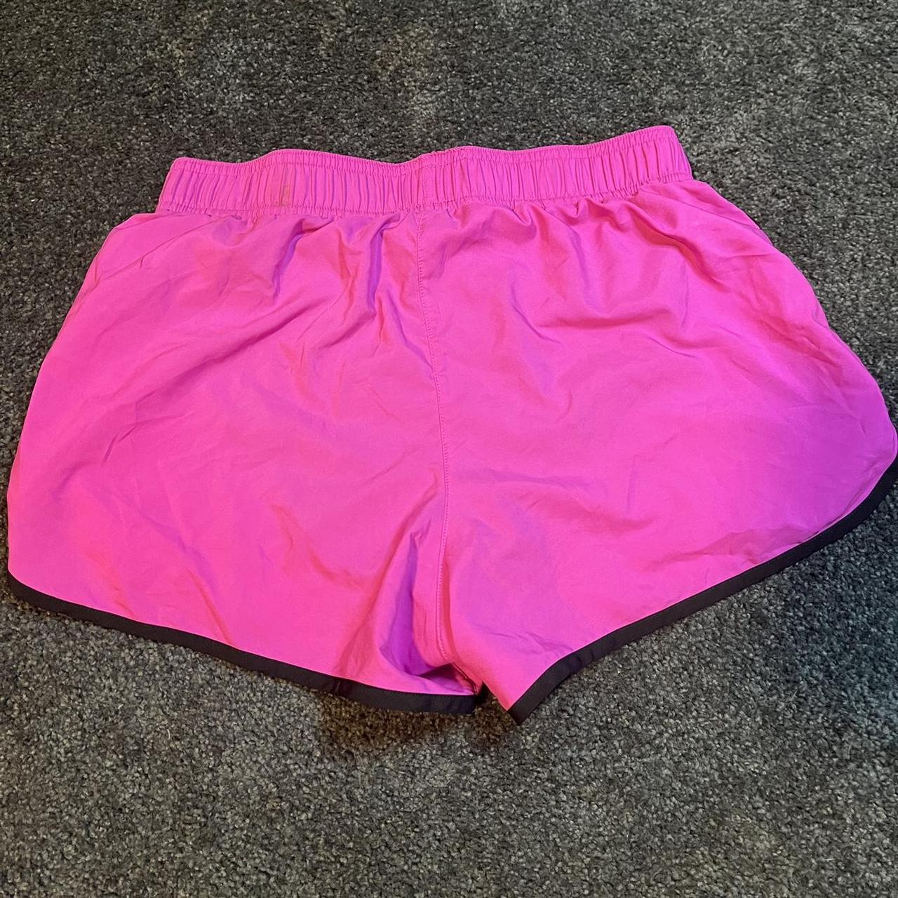 pink victoria secret running shorts -size... - Depop