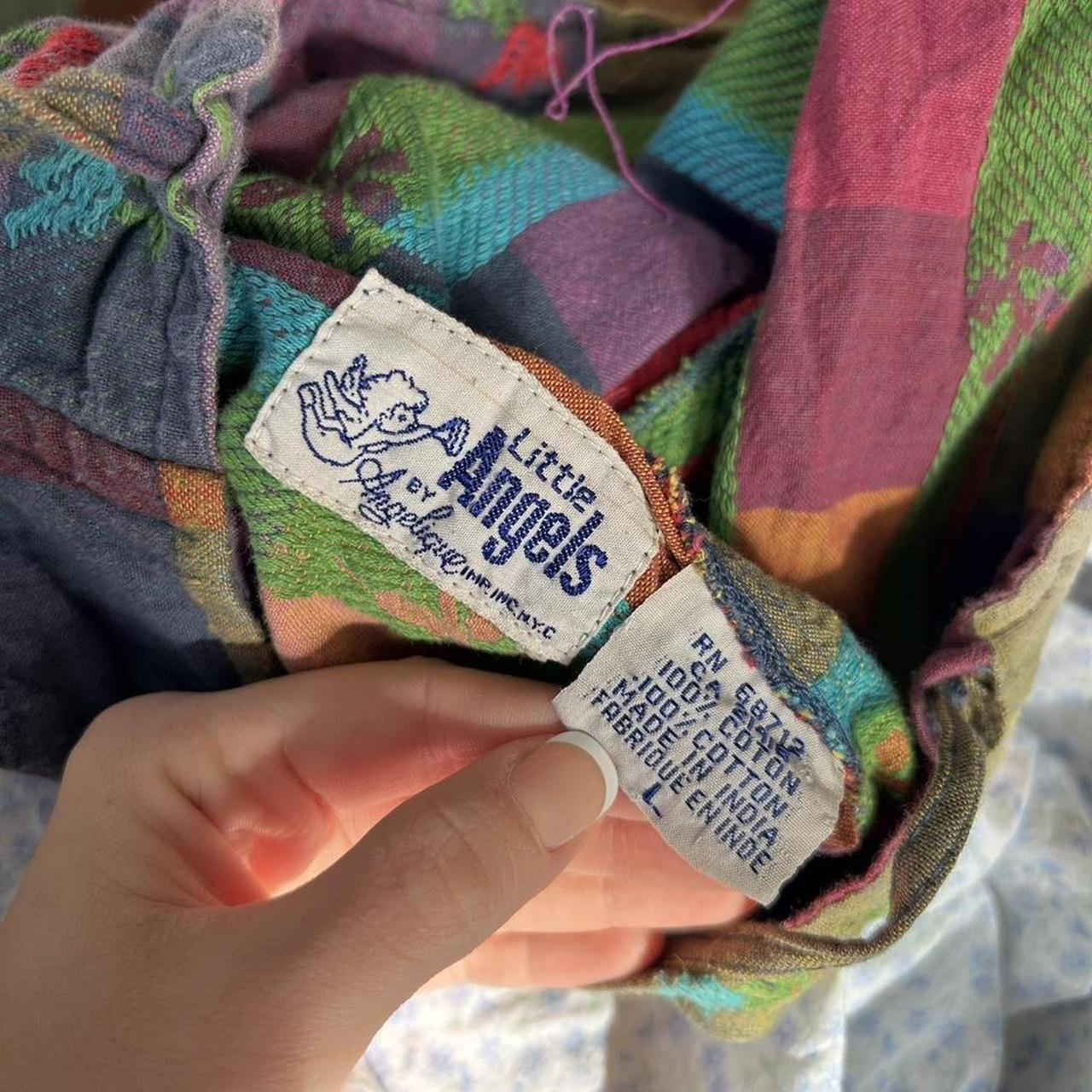 Women's Blouse - Multi - L – Patchwork checkered … - image 5