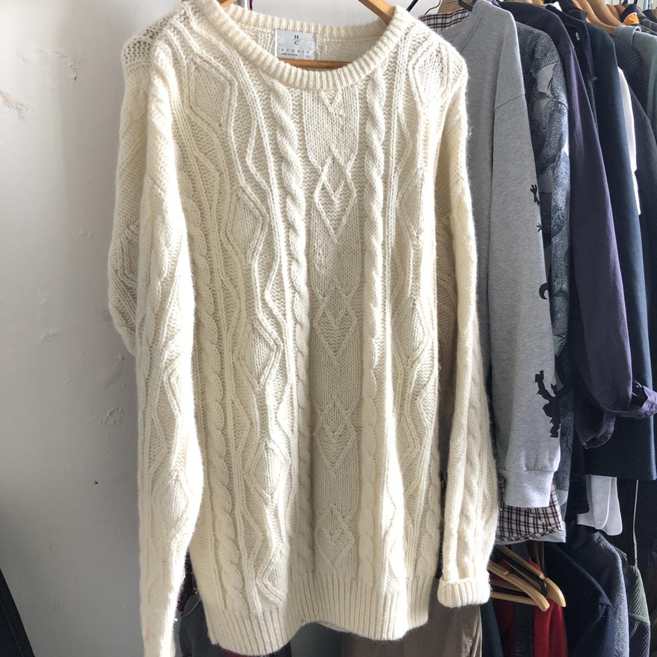 Men's Cream Jumper Depop
