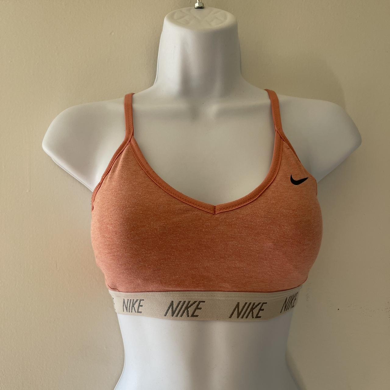 Orange Nike sports bra