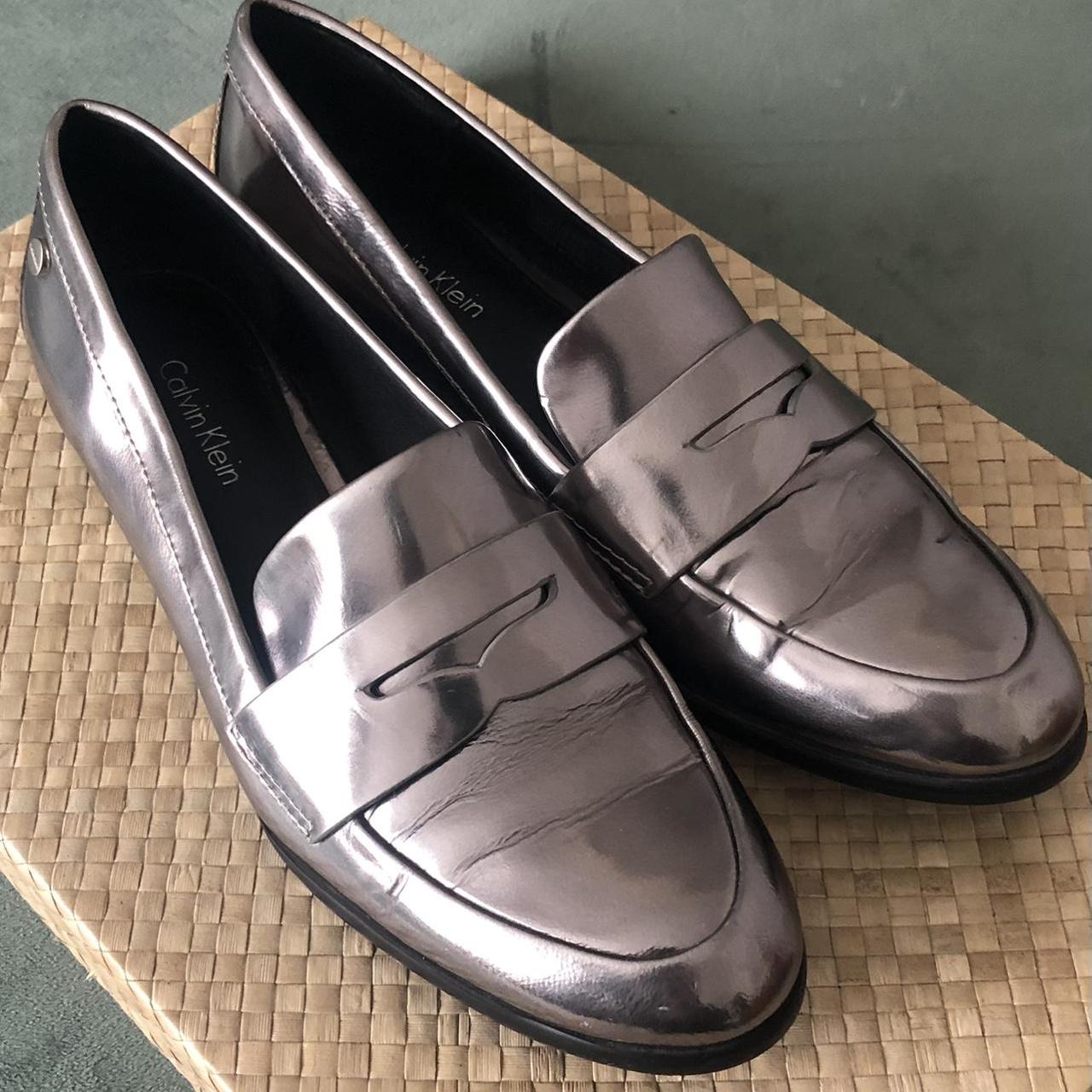 calvin klein silver shoes