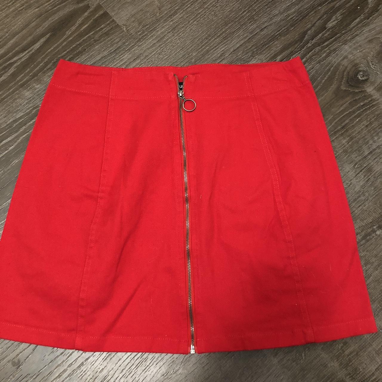 Rue 21 Women's Red Skirt Depop
