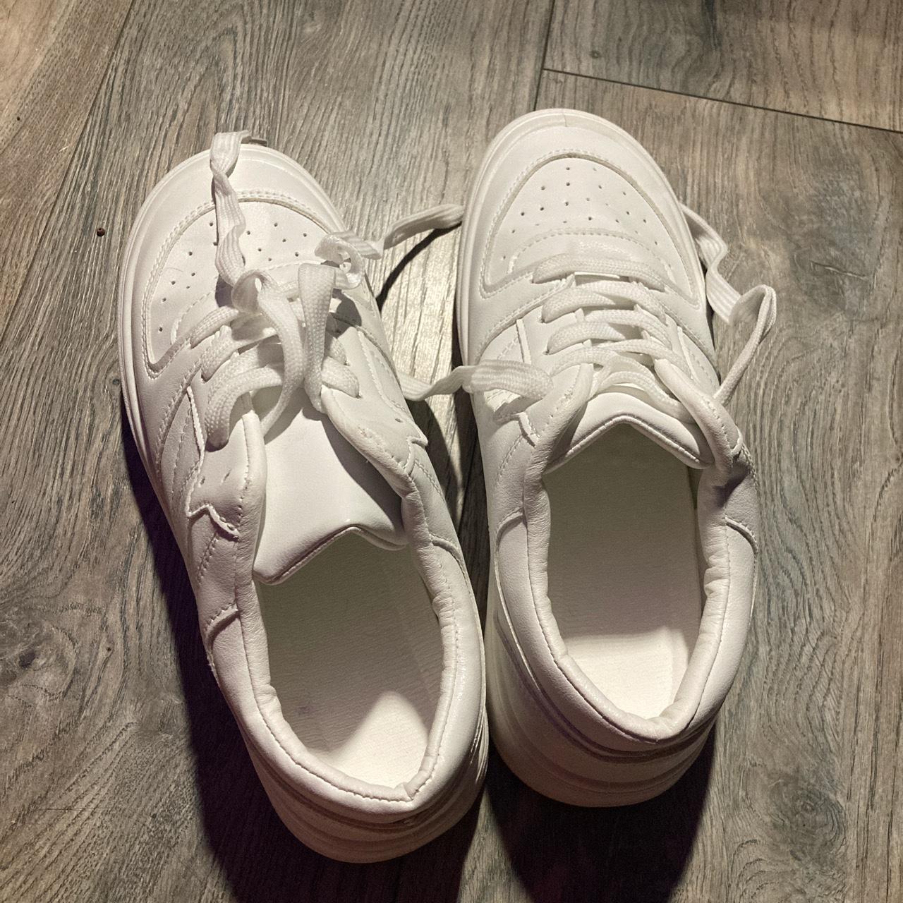 White sneakers never worn brand new from shein - Depop