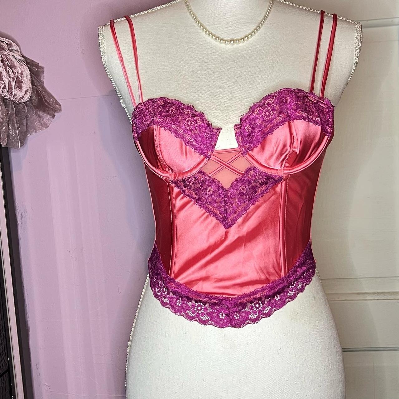 Victoria's Secret Women's Pink and Purple Bra | Depop