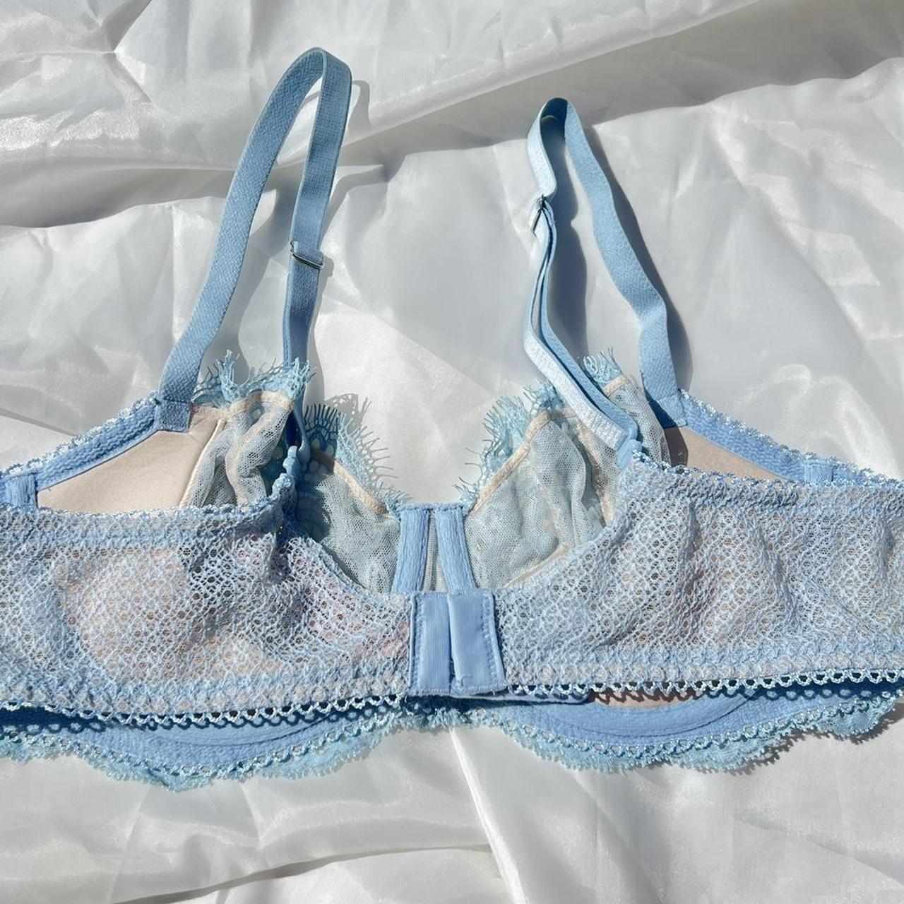 Victoria’s Secret dainty blue bra size 36C Rare ,... - Depop