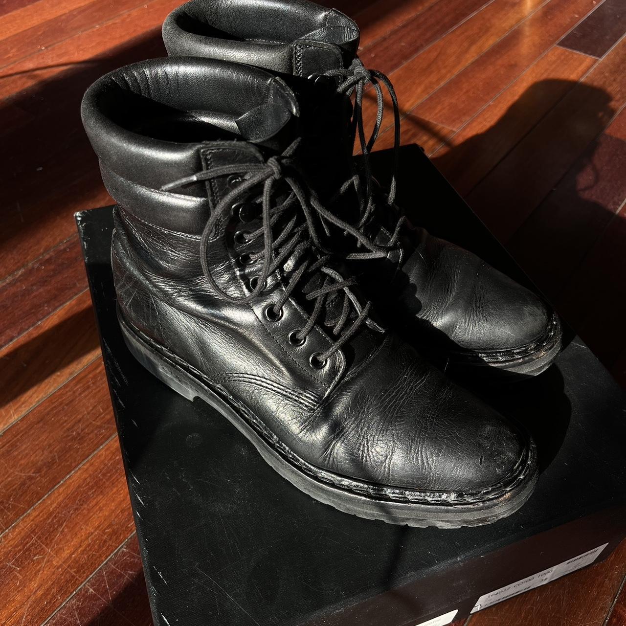 saint laurent paris combat boot