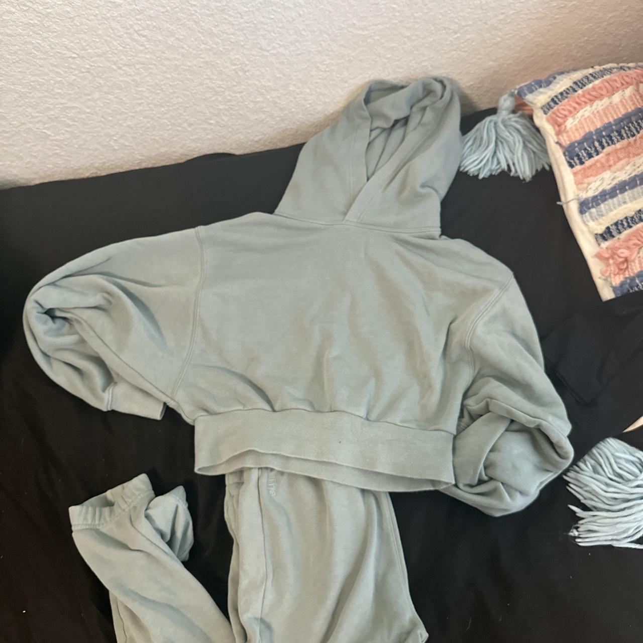 aritzia sweat set. includes a cropped hoodie and... Depop