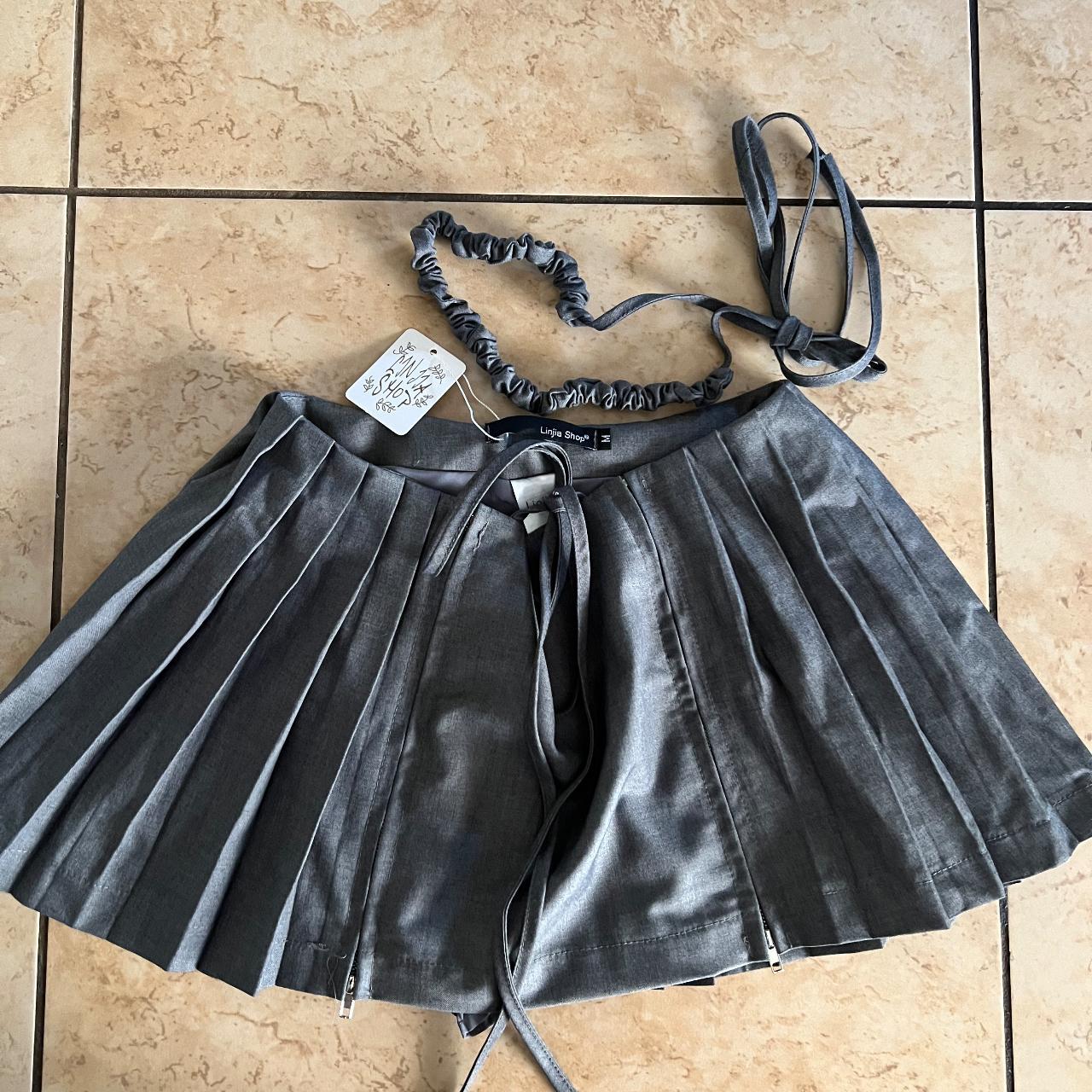 ◇LENINA◇ LORI 2 pocket mid skirt_gray Pocket medium skirt Airy Organic Cotton Twill Pocket Skirt | EILEEN FISHER