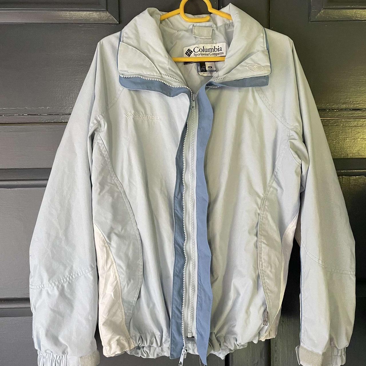 Columbia jacket Blue and white Columbia jacket in... Depop