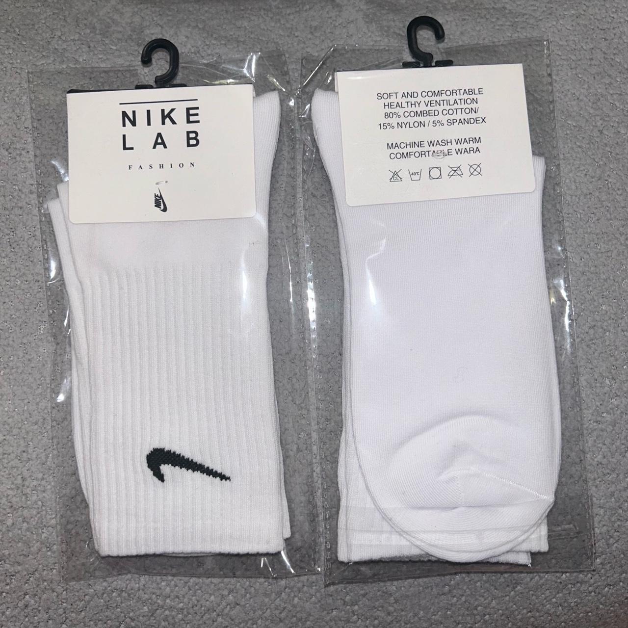 Nike Lab Socks White (One pair) - Depop