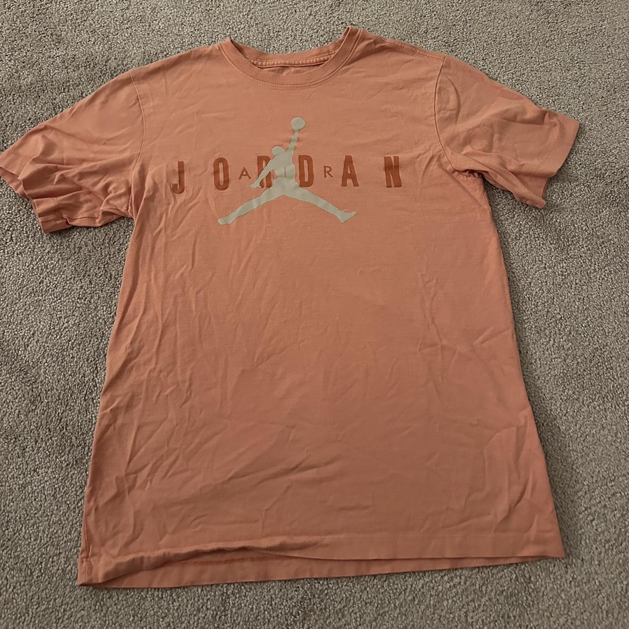 orange peach jordan shirt size small but can fit. Depop