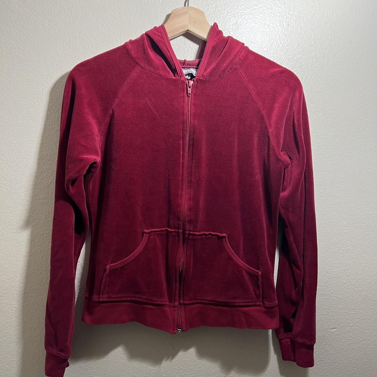 Women's Burgundy Hoodie | Depop