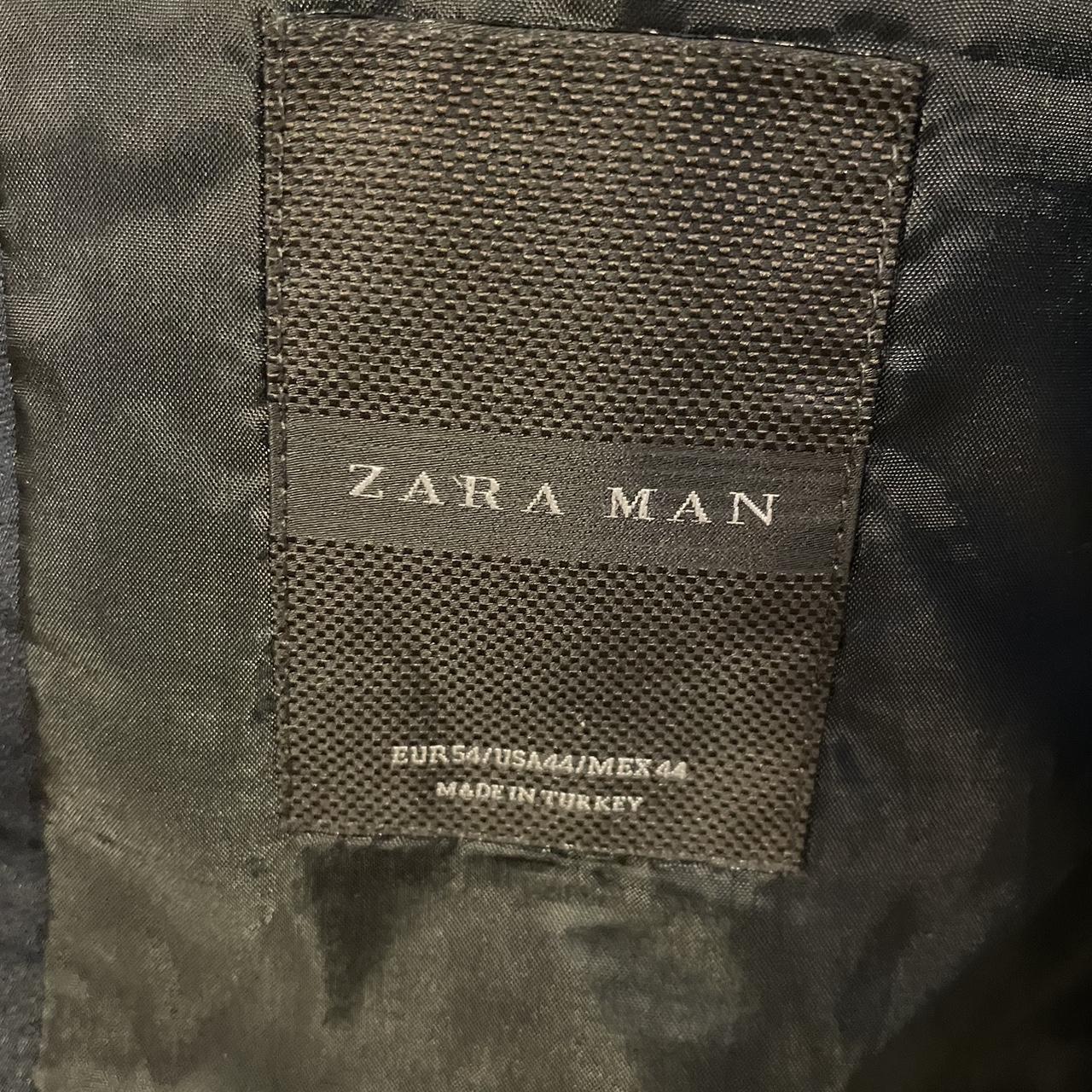 Zara men’s navy blazer. Fit as a large - Depop