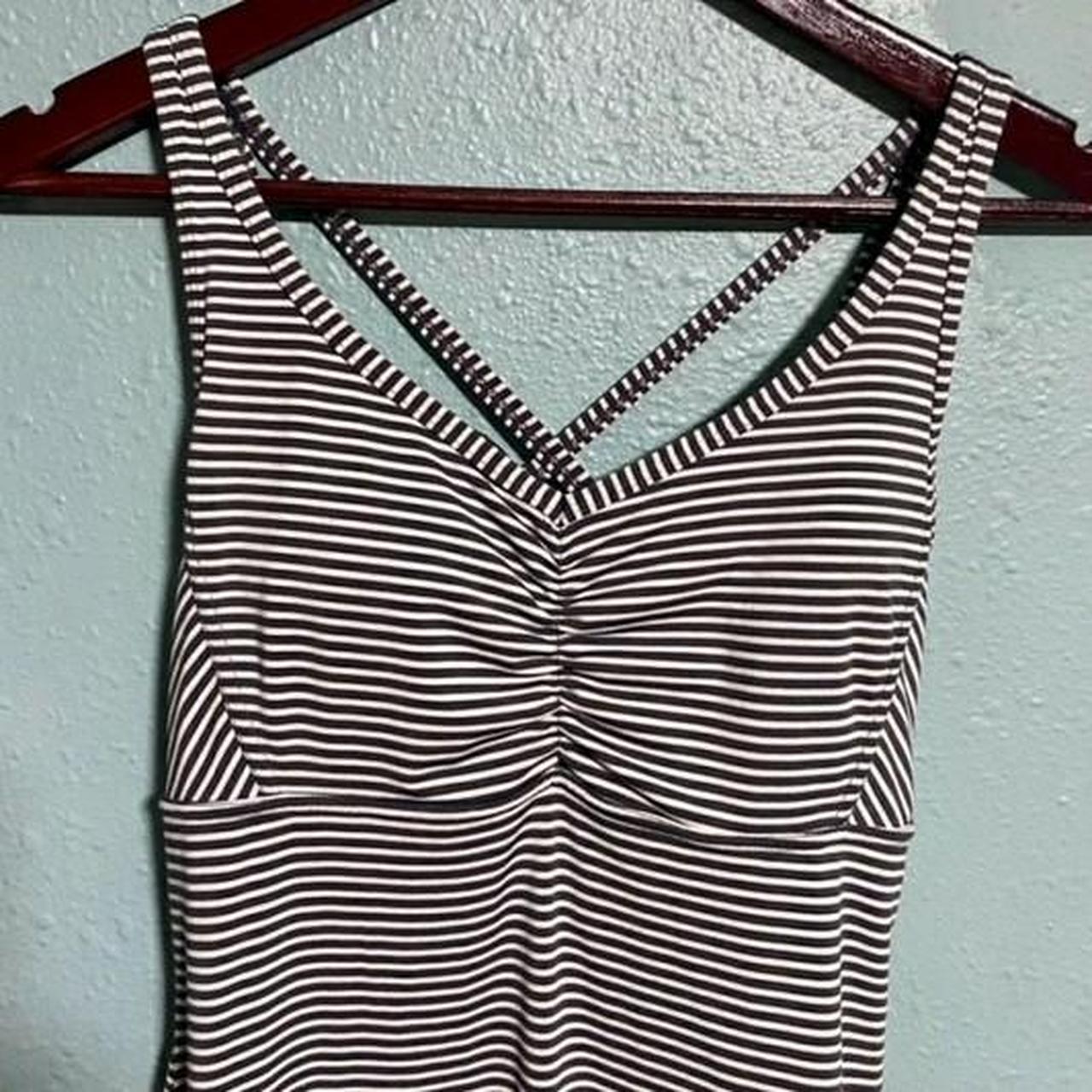 PrAna striped athletic dress with built in bra. - Depop