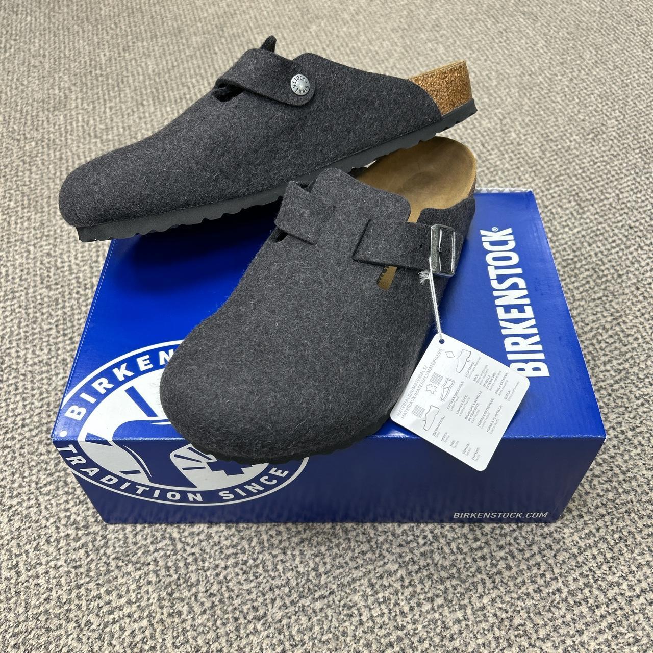 birkenstock boston wool felt clogs