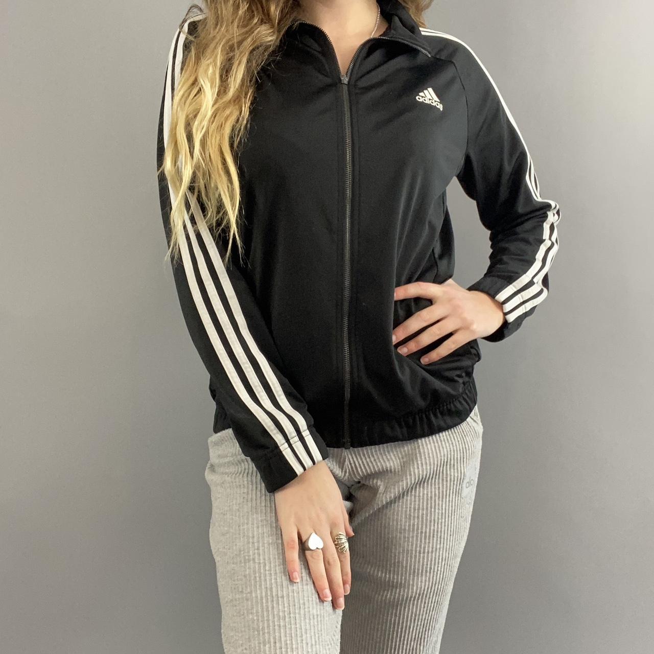 Adidas zip up jacket Classic design, with logo on... Depop