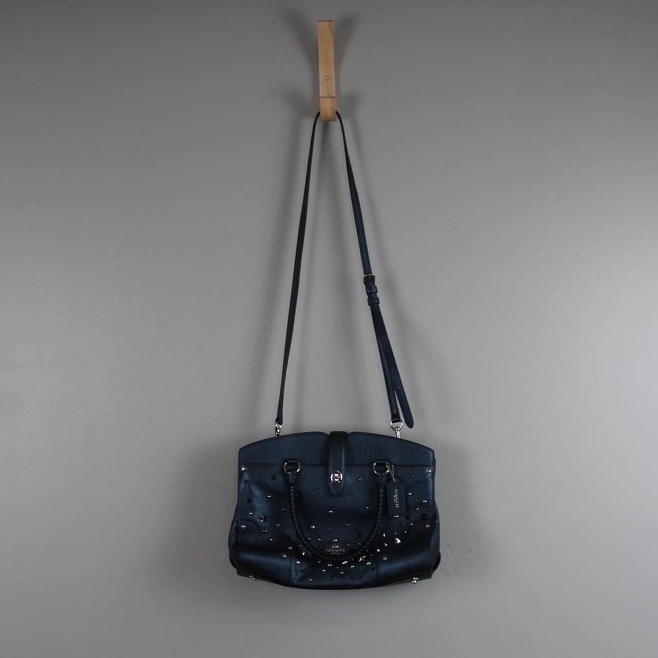 Outlet Coach Dark Blue Mercer Purse with Detachable Strap with Dust Bag