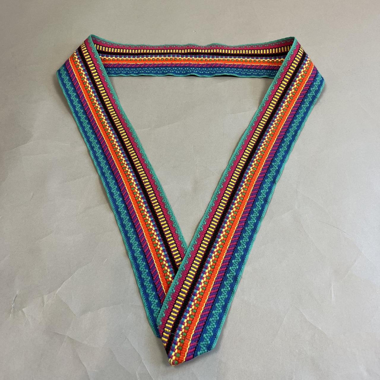 Preloved Women's Belt - Multi – Retro patterned s… - image 2