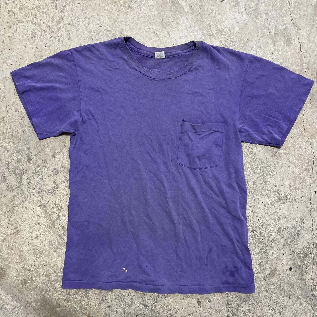 Hanes Men's Purple T-shirt | Depop